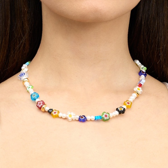 New MAYAMAR Colorful Flower Beaded necklace - Picture 2 of 4